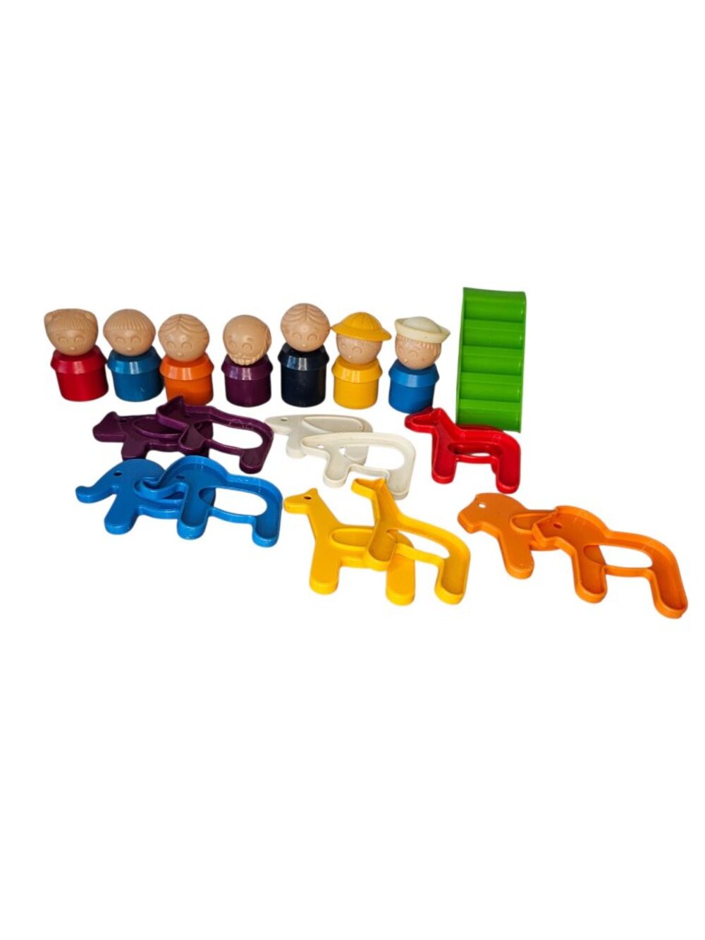 VTG Tupperware Toys Noah's Ark People Animals Stairs 1980s Tuppertoys